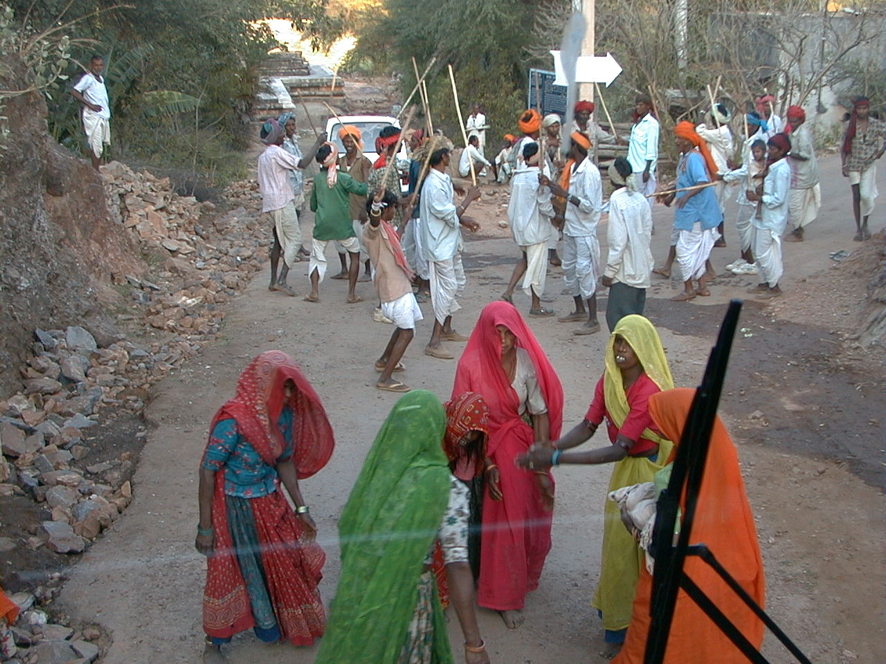 491.jpg, Holi festival
(from bus)