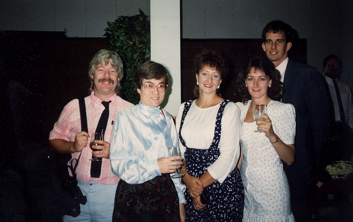 199004-01.jpg - Chris H's wedding Keith Spink, Sylvia Ellie Karolyn Deschenes, Mike Darby